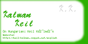 kalman keil business card